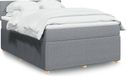 Maison Exclusive - Sommier à lattes de lit avec matelas gris clair 140x190cm tissu