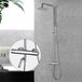 Xellanz Caralda Thermostatische Badmengkraan met Regendoucheset - Opbouw - Chroom