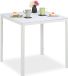 Merkloos Relaxdays Tuintafel Vierkant - Wit - Kunststof/Staal - 74,5 x 78 x 78 cm