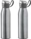 Merkloos / Sans marque Stricker Europe Waterfles - 4x - 650 ml - aluminium - klepdop - zilver - bpa-vrij
