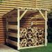 Wan GmbH Abri pour bois de chauffage ou rangement de jardin avec toit - Pin imprégné