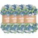 JubileeYarn Fun Finger Loops Garen - Polyester Jumbo Gewicht Loop Garen - 100g/Skein - Multicolour Blauw Groen - 4 strengen