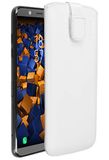 mumbi Echt leren hoesje compatibel met Samsung Galaxy A6 hoes leren tas case wallet, wit