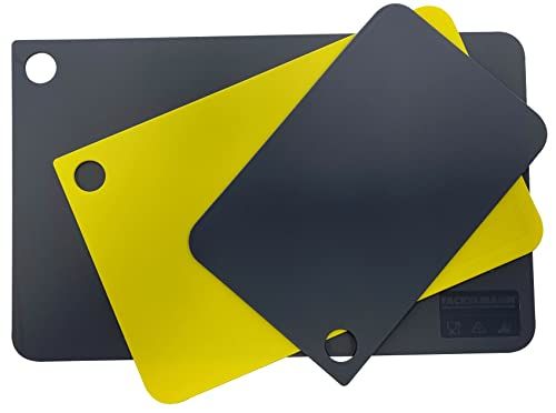 FACKELMANN Set van 3 snijplanken van flexibel kunststof - 4008033392860