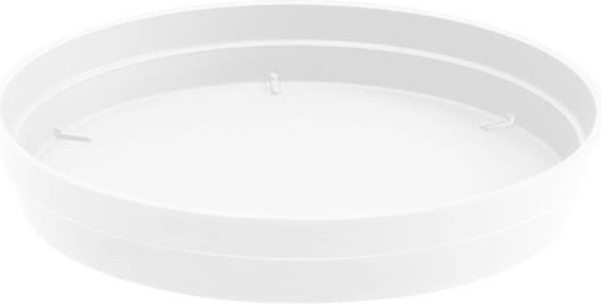 EDA Bloempot kunststof onderschaal Toscane wit D28 cm