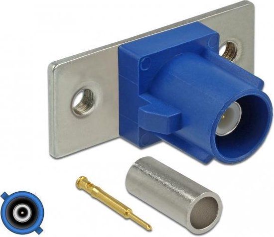 DeLOCK 89788 Coaxconnector - blauw, roestvrijstaal