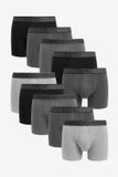 Next Heren Set van 10 Boxershorts met A-voorkant - Grijs