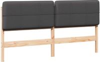 vidaXL - Gestoffeerd hoofdbord - Bruin en Donkergrijs - 200 cm