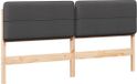 vidaXL - Gestoffeerd hoofdbord - Bruin en Donkergrijs - 200 cm