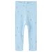 NAME IT BABY katoenen gebreide babybroek met print - lichtblauw