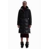Desigual winterjas met ceintuur - zwart
