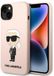 Karl Lagerfeld Silicone Ikonik Serie - Roze iPhone 14 Plus Hoesje