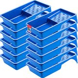 KADAX Verfbak, verfschaal van kunststof, schilder lakschaal met handig, klein handvat, lakbak, licht schilderaccessoire, lakbak, schilderbenodigdheden, lakschaal (12, blauw)
