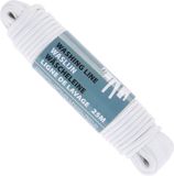 Merkloos Witte waslijnen/drooglijnen polyester 25 meter