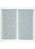 Atout Ciel 1 paar gordijnen, linneneffect, bedrukt, gum, 2 x 60 x 90 cm, klaar om op te hangen, blauw