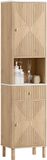 HOMCOM Badkamerkast - MDF - 41,5 x 30 x 168 cm - Eikenhout