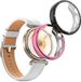 kwmobile 2x smartwatch hoes geschikt voor Huawei Watch GT6 41mm hoesje - Siliconen sporthorloge cover - Activity tracker case in zwart / poederroze