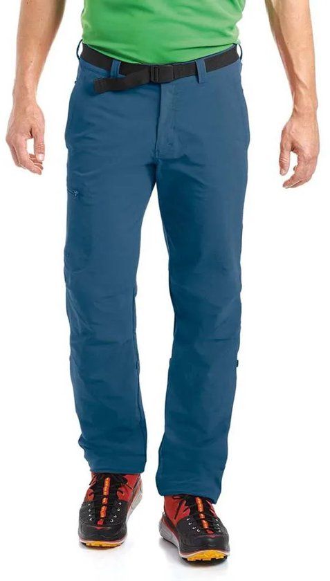Maier Sports Nil Wandelbroek voor heren, waterafstotende outdoorbroek voor trekking en hiking, PFC-vrij, mSTRETCH pro 4 & Dryprotec, oprolfunctie, blauw, 58