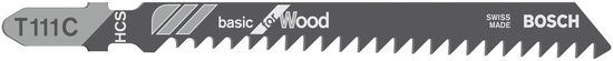 Bosch - Decoupeerzaagblad T 111 C Basic for Wood - 3 stuks