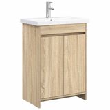 vidaXL Badkamermeubel Set Sonoma Eiken 61 x 40 x 84,5 cm Bewerkt hout