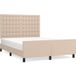 Maison Exclusive - Lit avec tête de lit, marron cappuccino, 140 x 190 cm, simili cuir