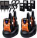 Retevis RT602, talkies-walkies sans fil, set de 4, avec 8 canaux, fonction lampe de poche, piles et chargeur inclus, idéal comme jouet pour enfants de 3 à 12 ans (2 sets, orange)