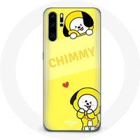 Maniacase Etui voor Huawei P30 Pro BTS Bangtan BT21 Chimmy Jimin Gele Achtergrond