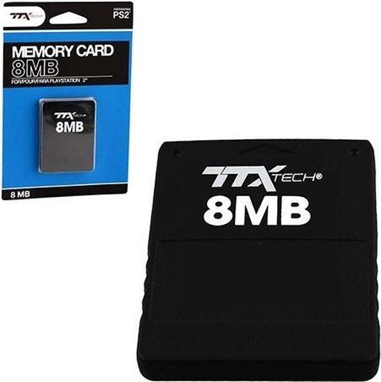 TTX Tech Memory Card 8 MB for PlayStation 2 - 64 MB Capacity