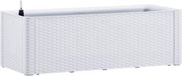 vidaXL Plantenbak hoog met zelfbewateringssysteem 100x43x33 cm wit
