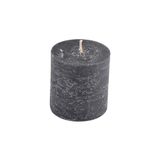 Homéa Bougie pilier Ø 6,8 x H 7 cm Noir rustique