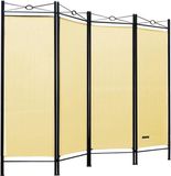 Casaria kamerscherm - Creme - 180 x163cm - Polyester