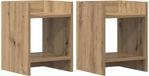vidaXL Plantenstandaard 2 stuks Artisanaal eiken 30 x 30 x 40 cm