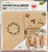 folia Max Bringmann KG Adventskalender met 24 papieren zakjes, rendierpatroon