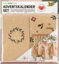 folia Max Bringmann KG Adventskalender met 24 papieren zakjes, rendierpatroon