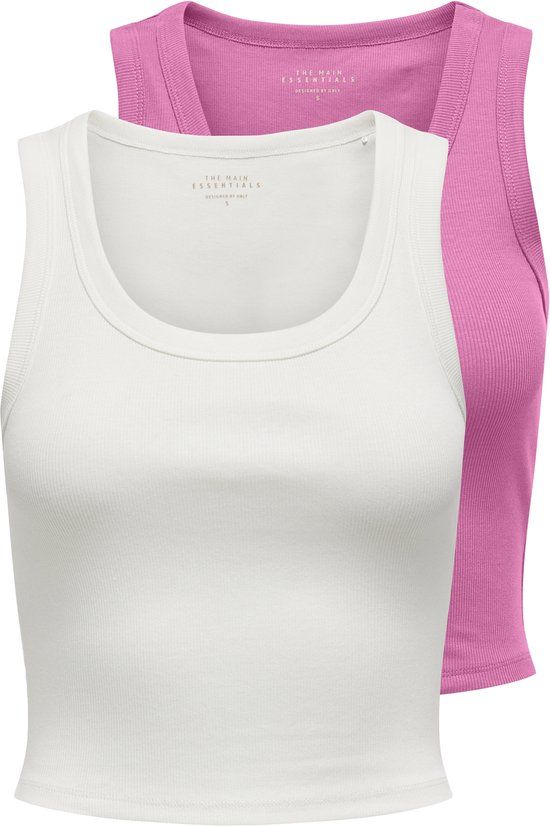 ONLY - ONLEASY S/L TANK TOP JRS 2 PACK - Meisjes - Tops