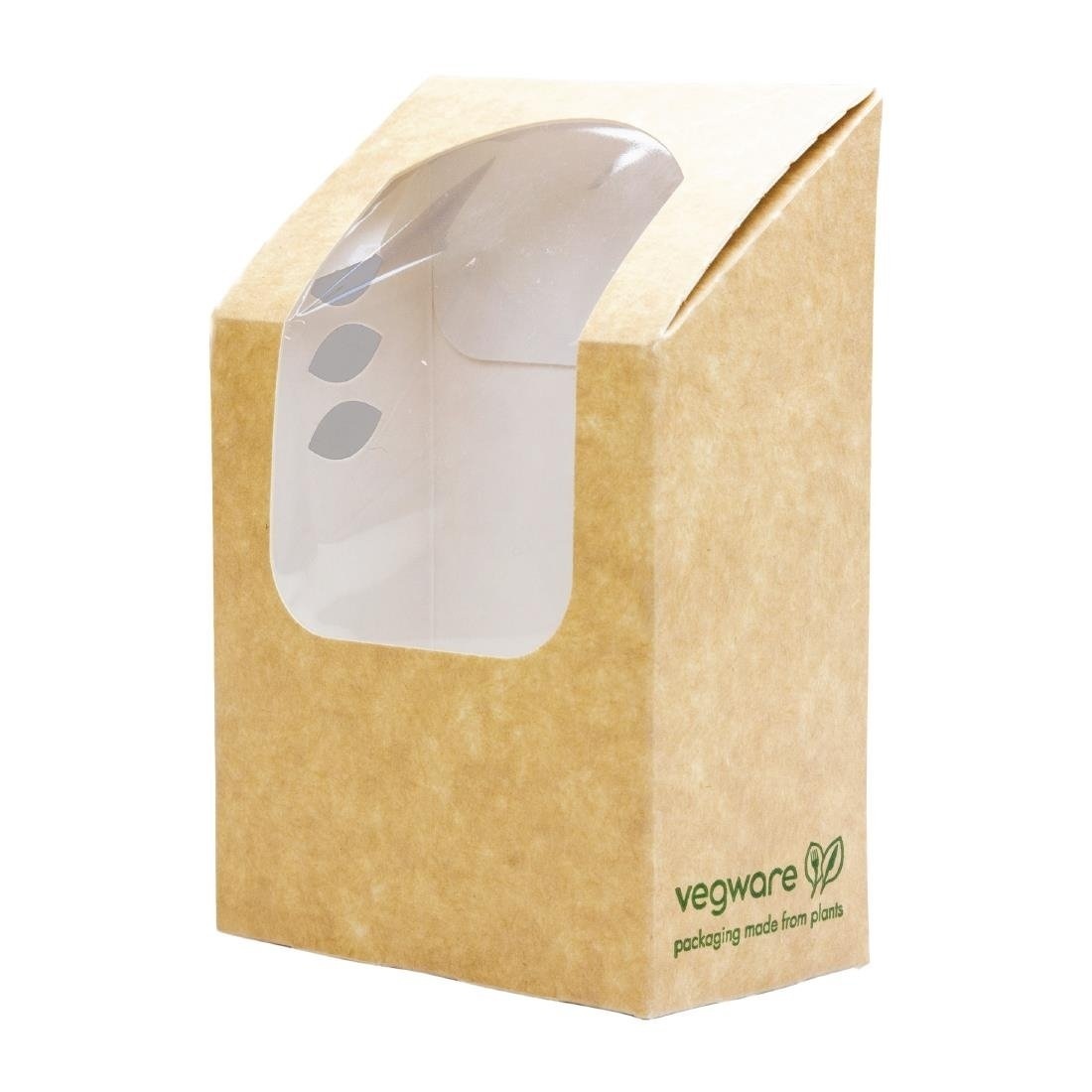 Vegware Kraft Tortilla & Wrap Takeaway Box - 1x500