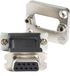 Neutrik NADB9FF 9-pol. D-SUB zilver Durchgangs-inbouwplug - Inbouwpluggen