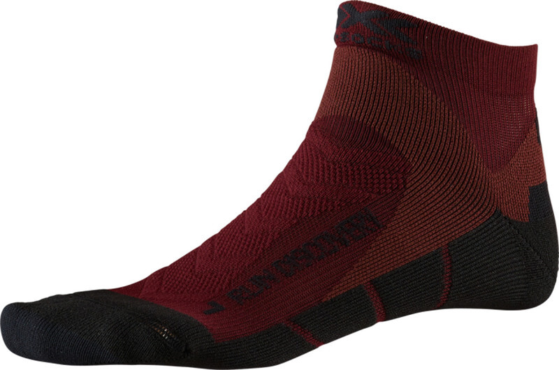 X-SOCKS Run Discovery Hardloopsokken Heren, dark ruby/opal black