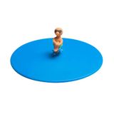 Lurch 210890 Mijn deksel Splash Arne Anker, glazen afdekking van 100% BPA-vrij premium platina-siliconen, Ø 10,5 cm, blauw