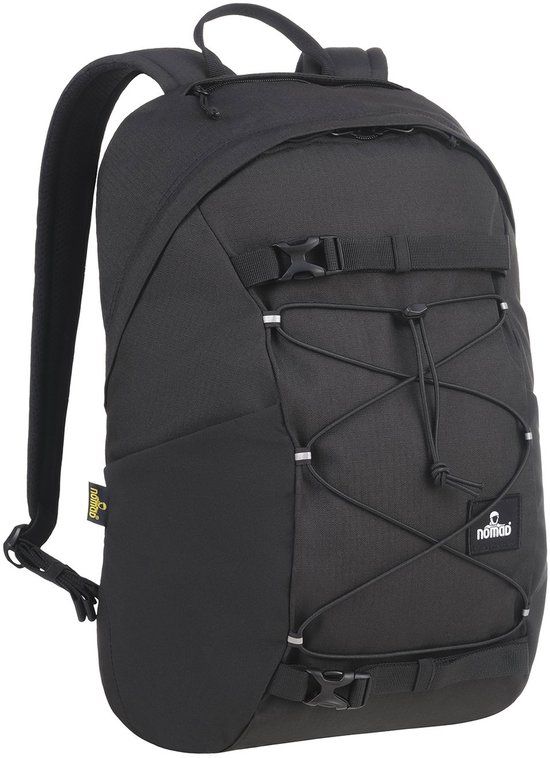 NOMAD® Torcal 16 liter Rugzak | Zwart | Compacte Dagrugzak School & Werk | Laptop Rugtas 15,6 inch | 100% Gerecycled Ripstop | Lichtgewicht & Georganiseerd