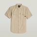 G-Star Marine Slim Shirt Heren Korte Mouw Katoen Regular Fit Casual Effen Knopen XL Dk Brick Gd