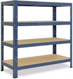 Shelfplaza HOME metalen stellingkast - 115x80x50 cm - blauw - 4 planken