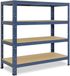 Shelfplaza HOME metalen stellingkast - 115x80x50 cm - blauw - 4 planken