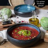 Moritz & Moritz SOLID 4-delige soepbordenset voor 4 personen blauw