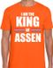 Bellatio Decorations Shoppartners Bv Koningsdag t-shirt I am the King of Assen - Oranje - Heren - XL