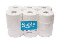 Saten Industrial hygiënische cellulose, 2-laags, glad, breedte 90, 145 m, 18 stuks