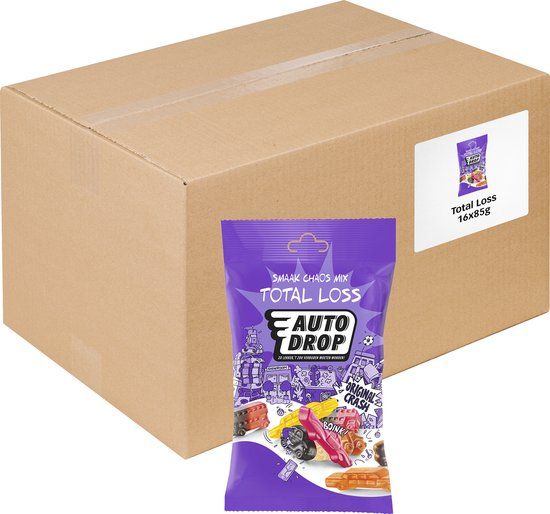 Autodrop - Total Loss Smaak Chaos Mix - 16 x 85g - Zoet snoep - Glutenvrij