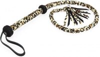 Rimba Bondage Play Korte suède Bullwhip - panter print