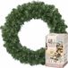 Decoris Couronne de Noël verte - 35 cm de diamètre - éclairage blanc chaud - 48 lampes