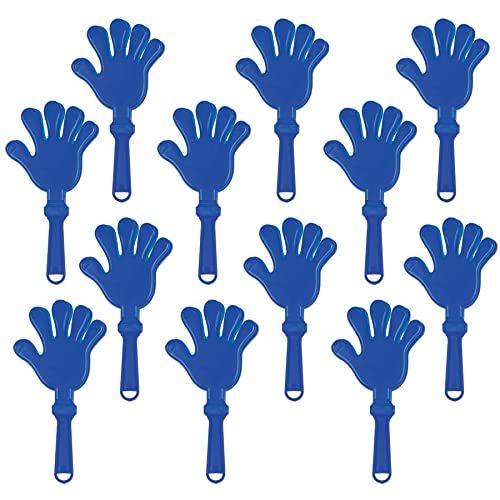Beistle Hand Clappers - 12 Pack - 7.5 inch - Blue